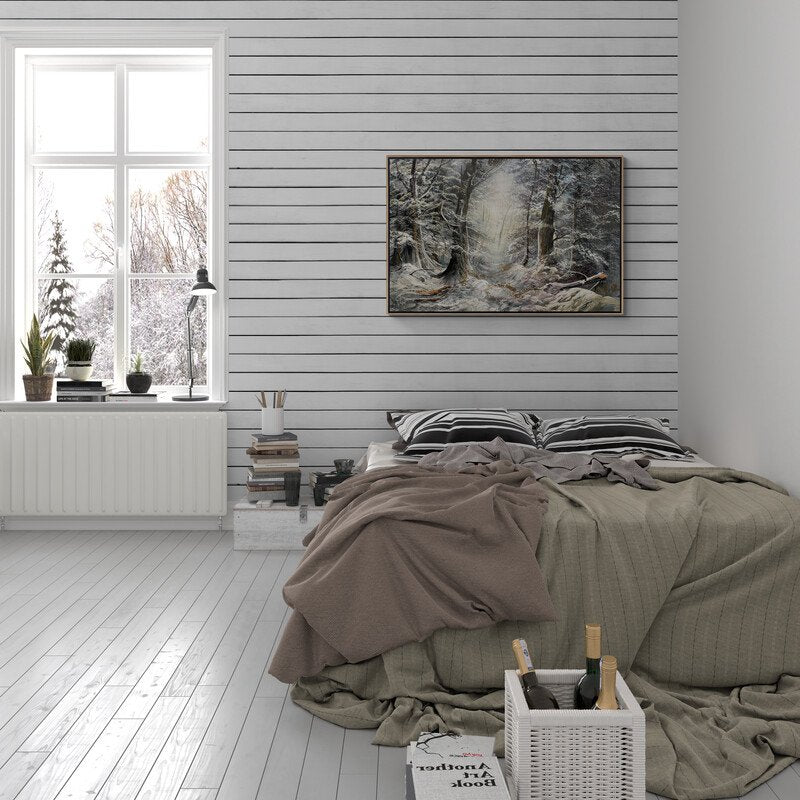 Kışın İzleri Yağlı Boya Tablosu