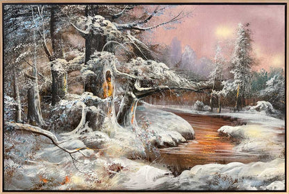 Kışın Büyüsü Yağlı Boya Tablosu