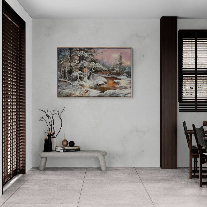 Kışın Büyüsü Yağlı Boya Tablosu