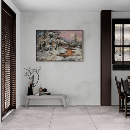 Kışın Büyüsü Yağlı Boya Tablosu