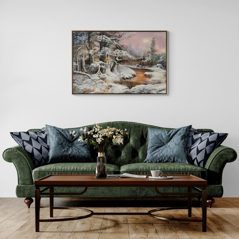 Kışın Büyüsü Yağlı Boya Tablosu