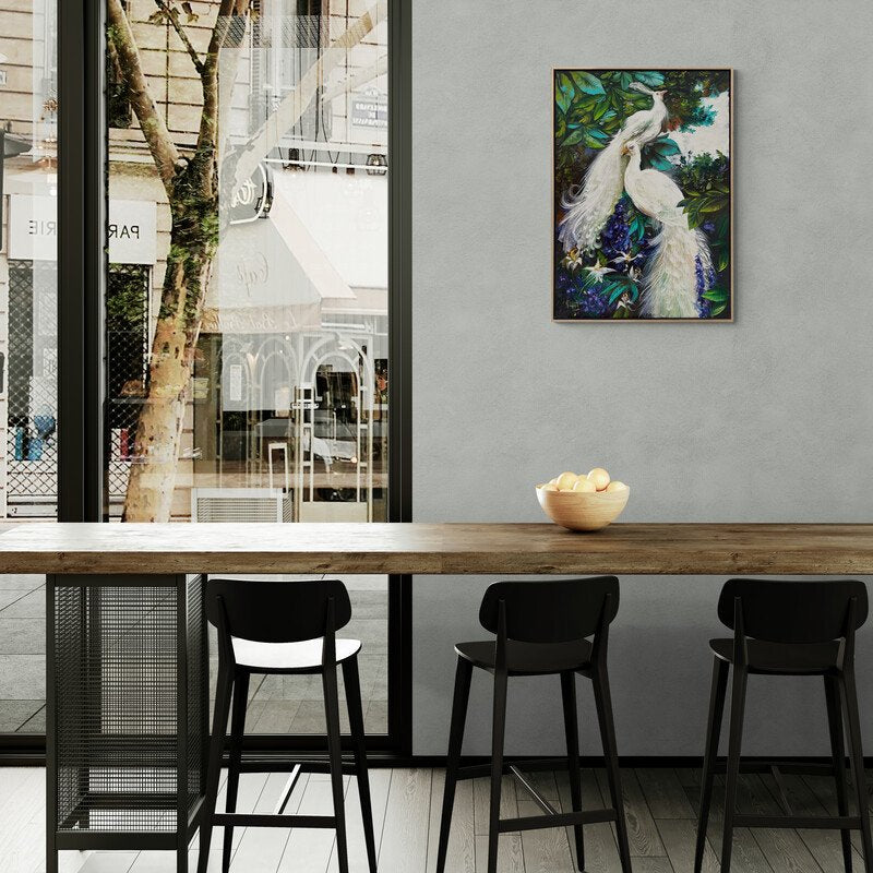 Tavus Kuşlarının Masalı Yağlı Boya Tablosu