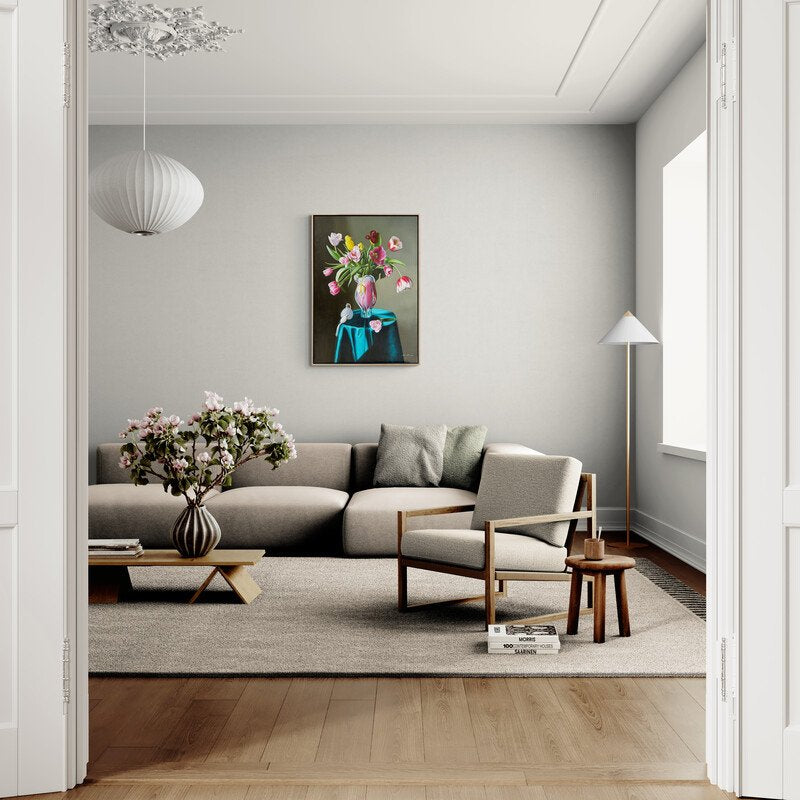 Renkli Çiçeklerin Büyüsü Yağlı Boya Tablosu