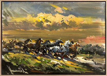 Atların Yolculuğu Yağlı Boya Tablosu