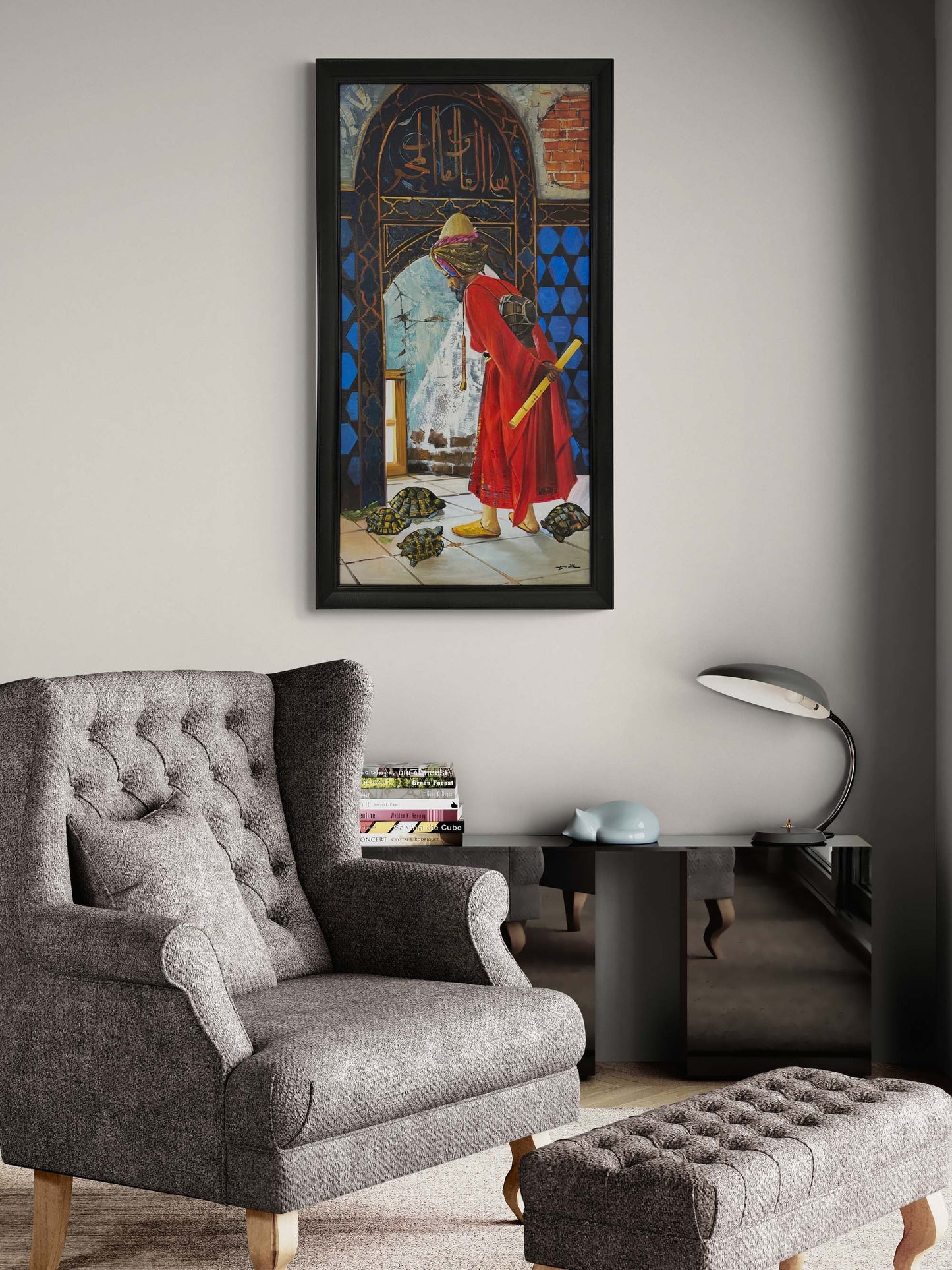 Kaplumbağa Terbiyecisi Yağlı Boya Tablosu