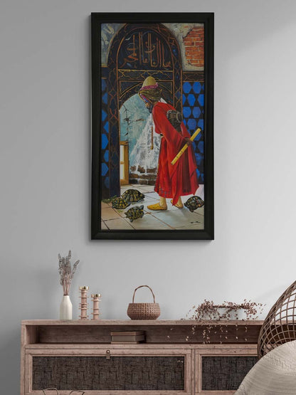 Kaplumbağa Terbiyecisi Yağlı Boya Tablosu