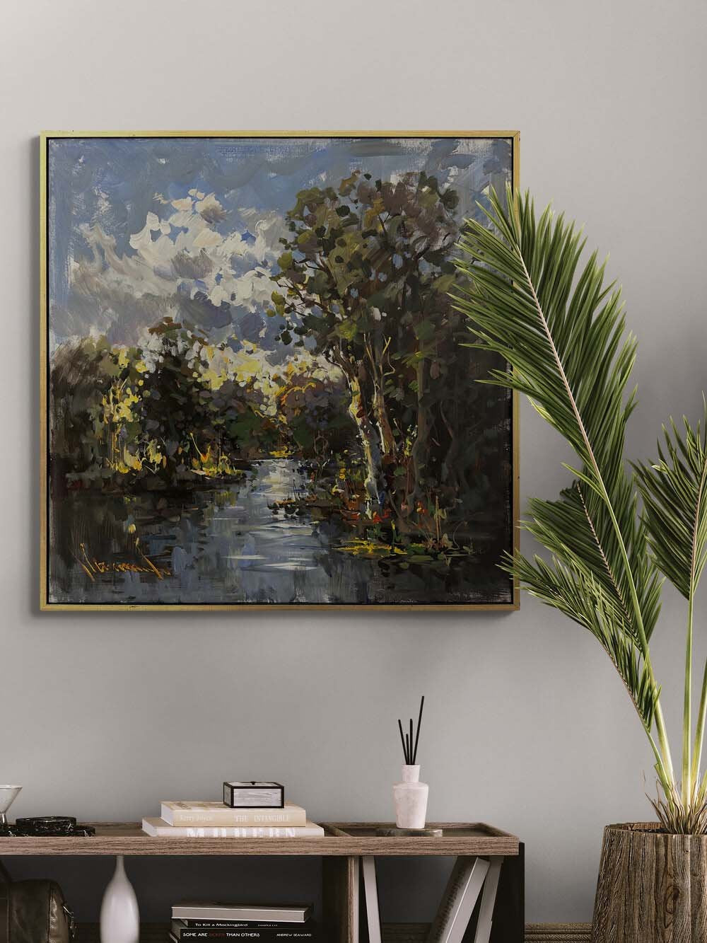 Irmak Boyu Yolculuk Yağlı Boya Tablosu