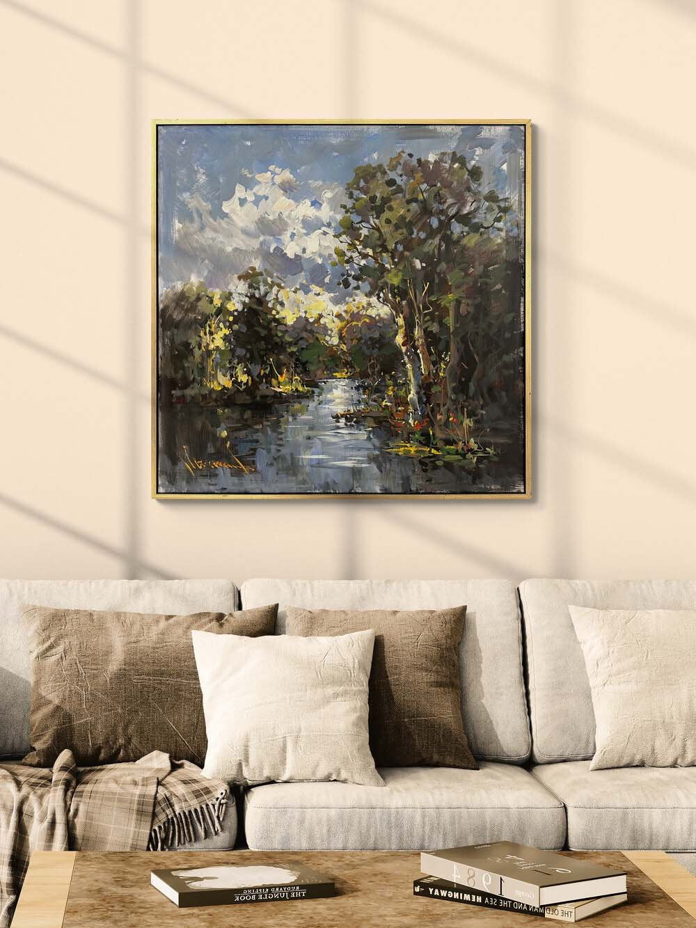 Irmak Boyu Yolculuk Yağlı Boya Tablosu