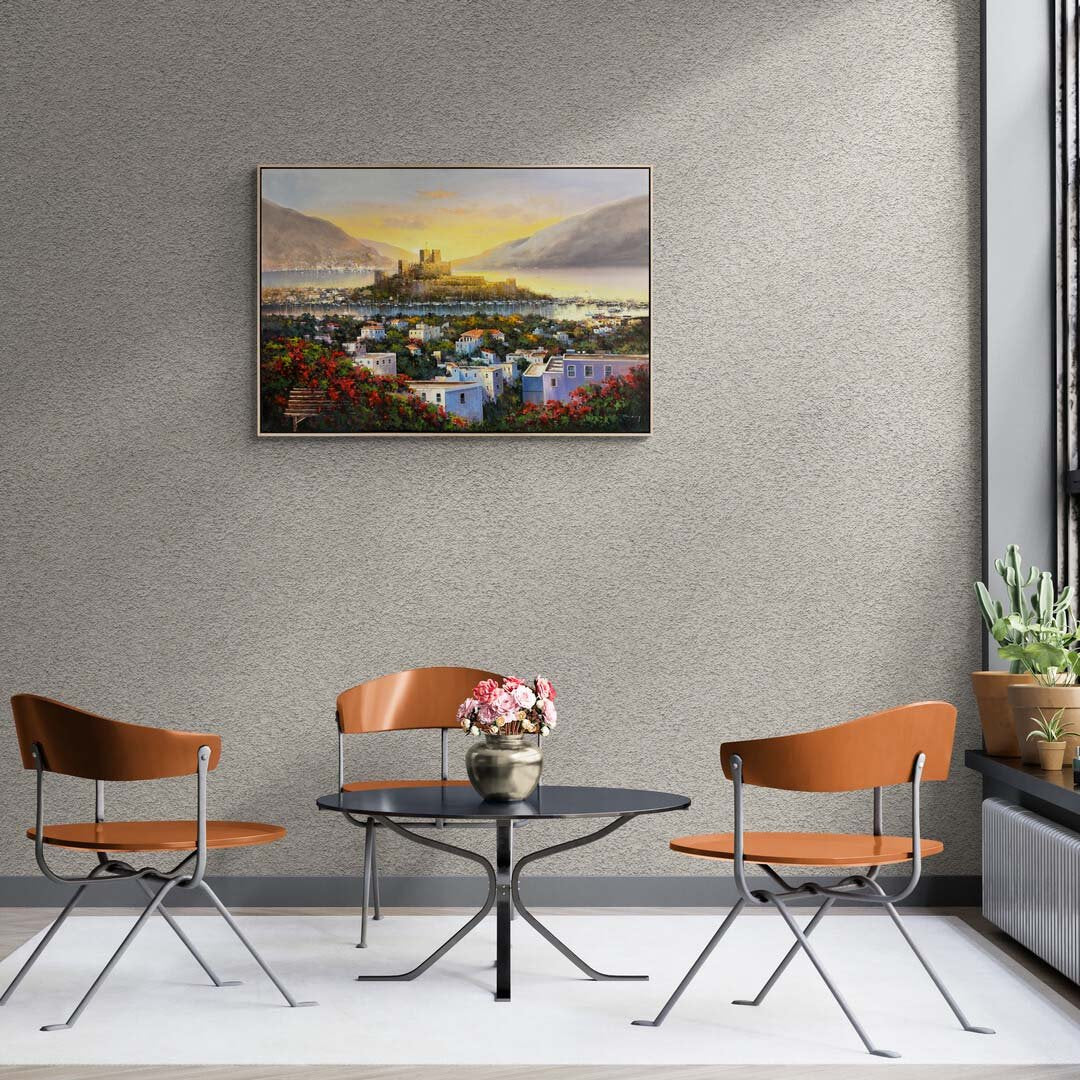 Bodrum Kalesinin İhtişamı Yağlı Boya Tablosu