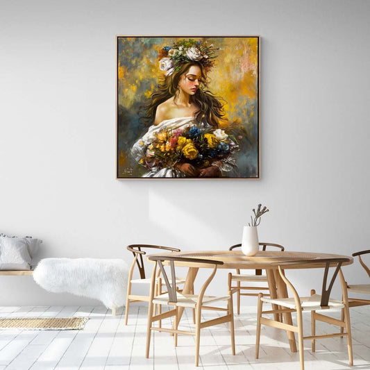 Baharın İncisi Yağlı Boya Tablosu