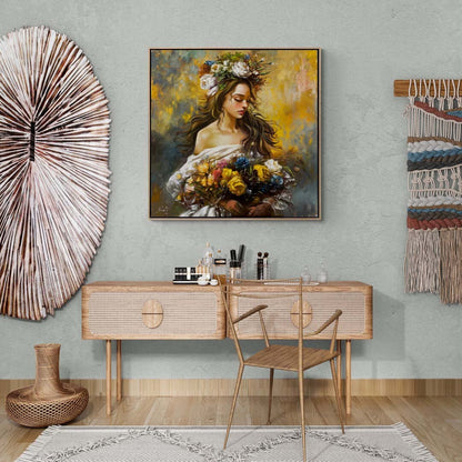 Baharın İncisi Yağlı Boya Tablosu