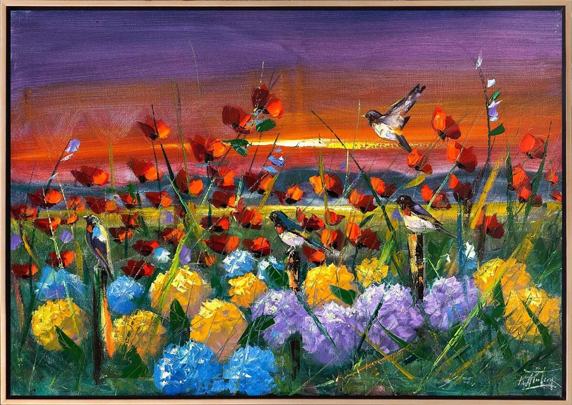 Ortancalar ve Gelincikler Yağlı Boya Tablosu