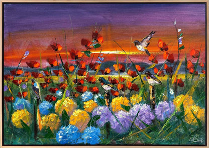 Ortancalar ve Gelincikler Yağlı Boya Tablosu