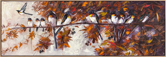 Daldaki Kuşlar Yağlı Boya Tablosu