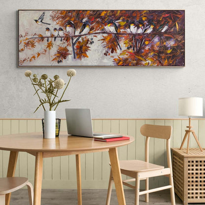 Daldaki Kuşlar Yağlı Boya Tablosu