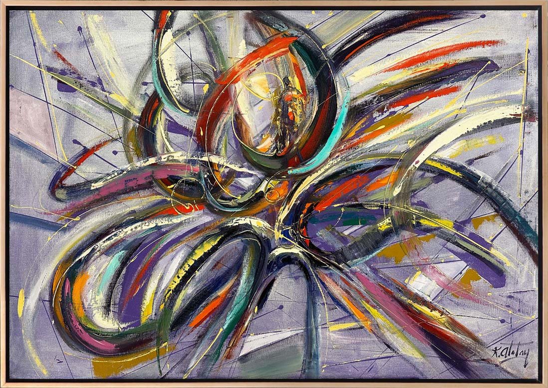 Soyut Geçitler Yağlı Boya Tablosu