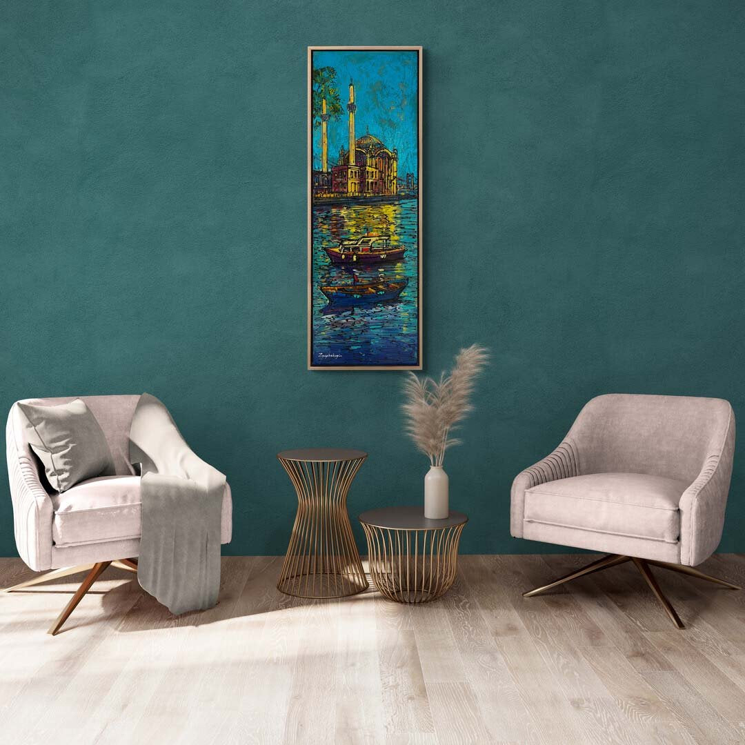 Ortaköy Camii ve Boğaz Yağlı Boya Tablosu