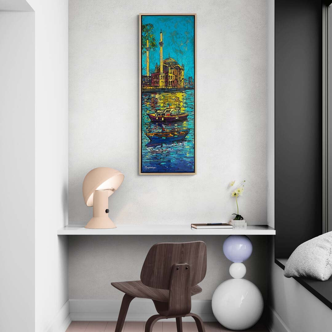 Ortaköy Camii ve Boğaz Yağlı Boya Tablosu