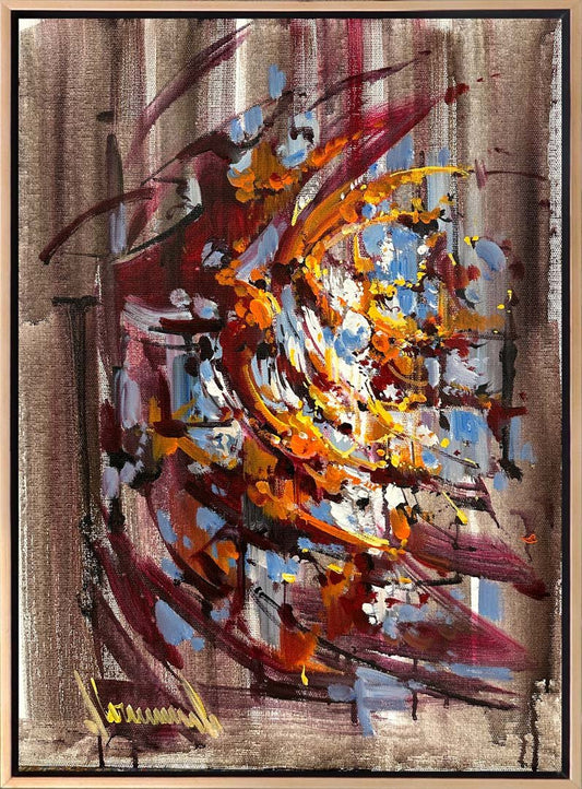 Soyut Sesler Yağlı Boya Tablosu