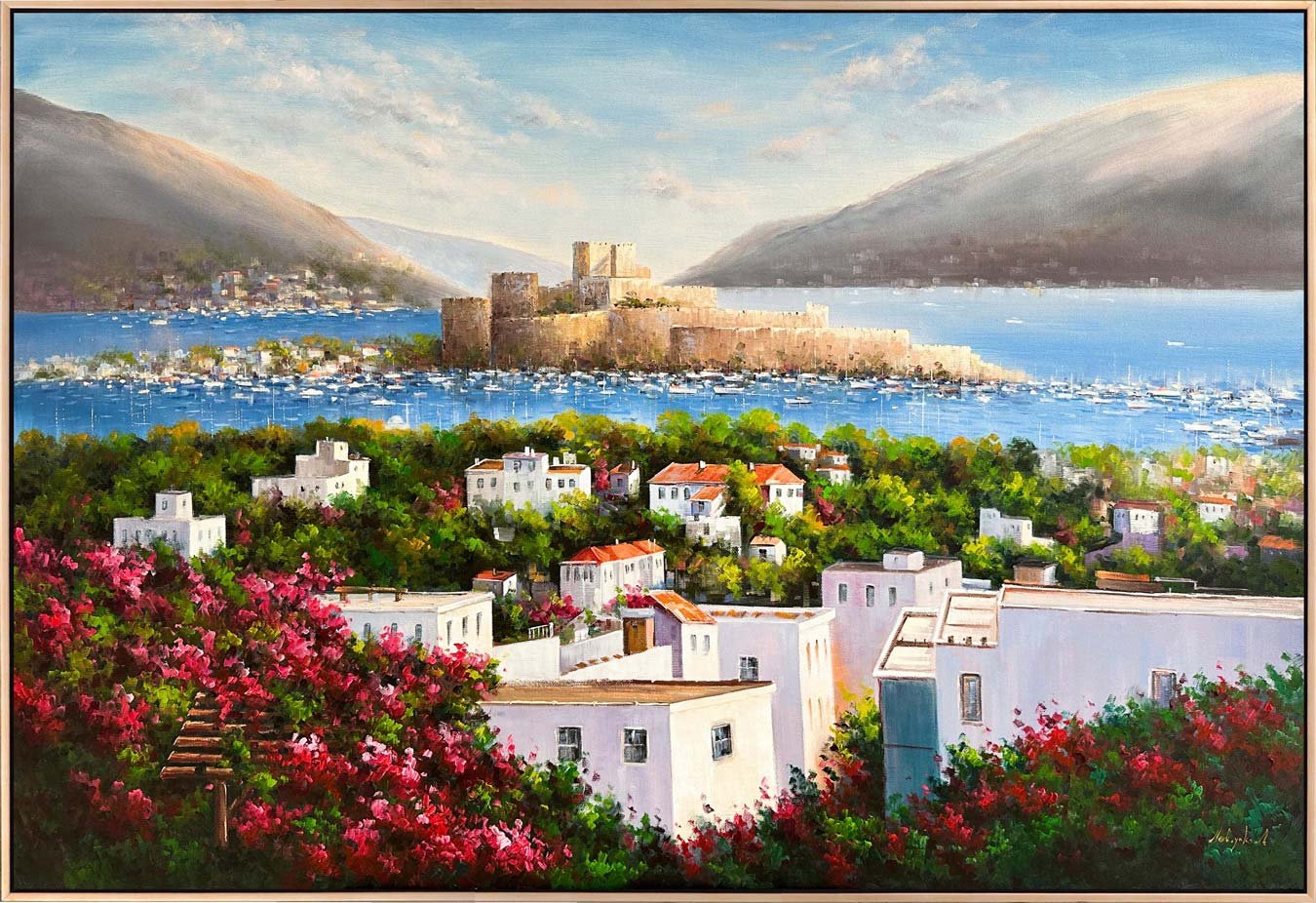 Tarihi Bodrum Kalesi Yağlı Boya Tablosu