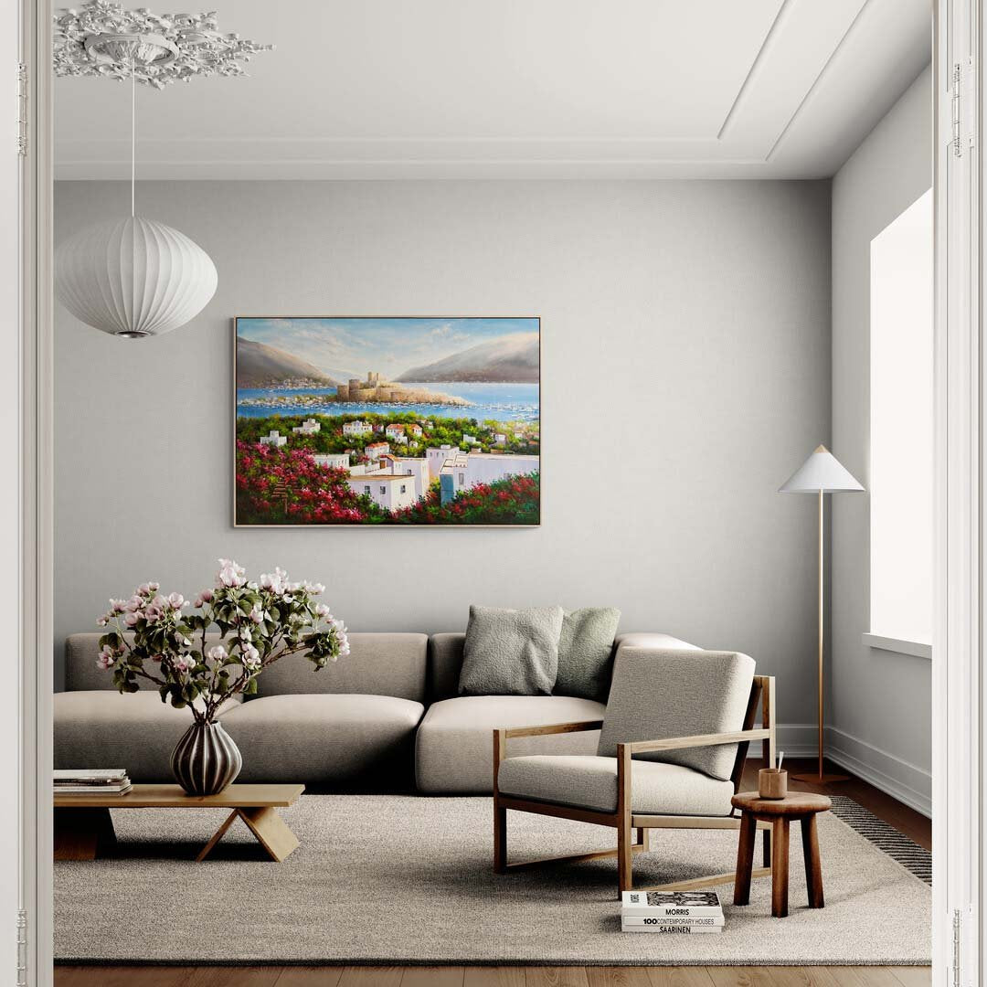 Tarihi Bodrum Kalesi Yağlı Boya Tablosu