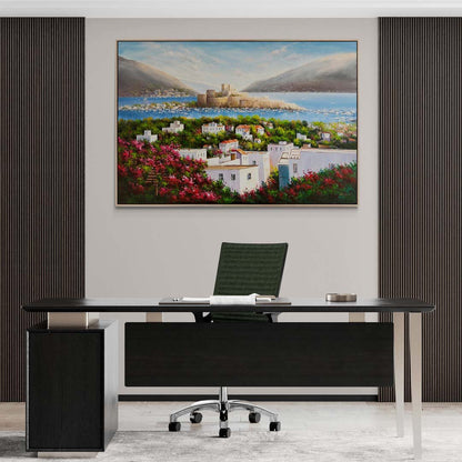 Tarihi Bodrum Kalesi Yağlı Boya Tablosu