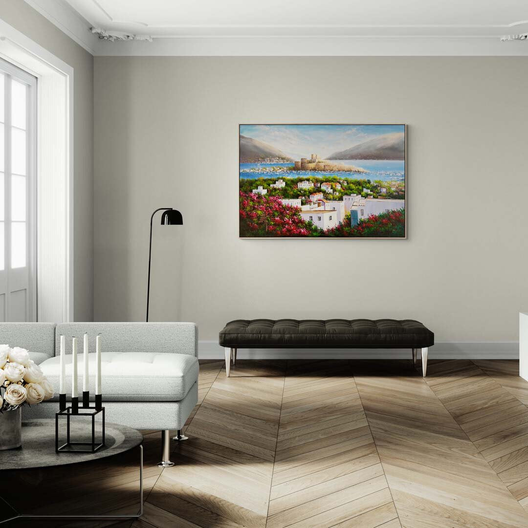 Tarihi Bodrum Kalesi Yağlı Boya Tablosu