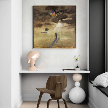 Uçurtmalı Çocuk Yağlı Boya Tablosu