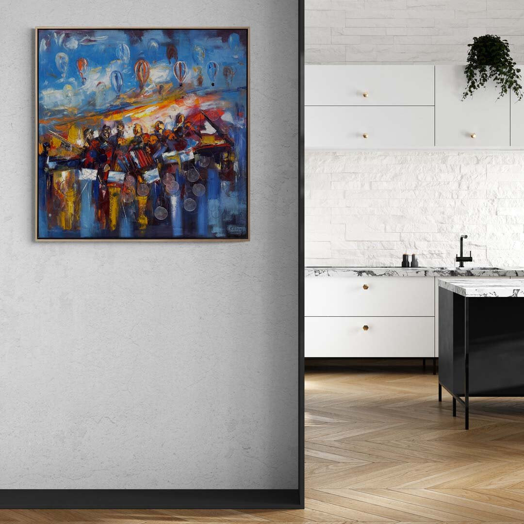 Soyut Senfoni Yağlı Boya Tablosu