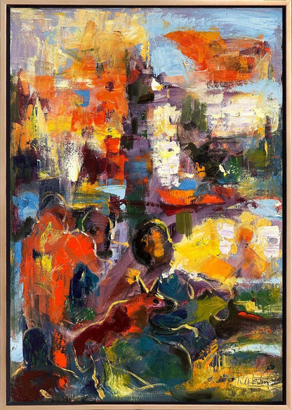 Kromatik Kompozisyon Yağlı Boya Tablosu