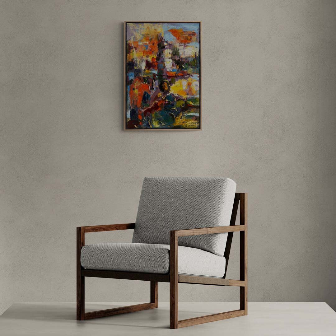 Kromatik Kompozisyon Yağlı Boya Tablosu