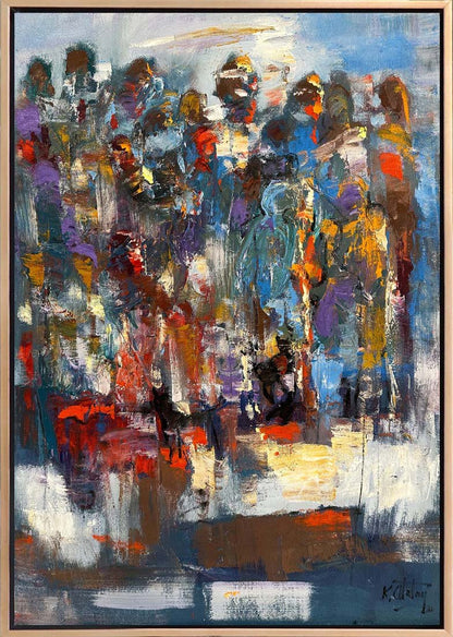 Soyut Renk Rüyası Yağlı Boya Tablosu