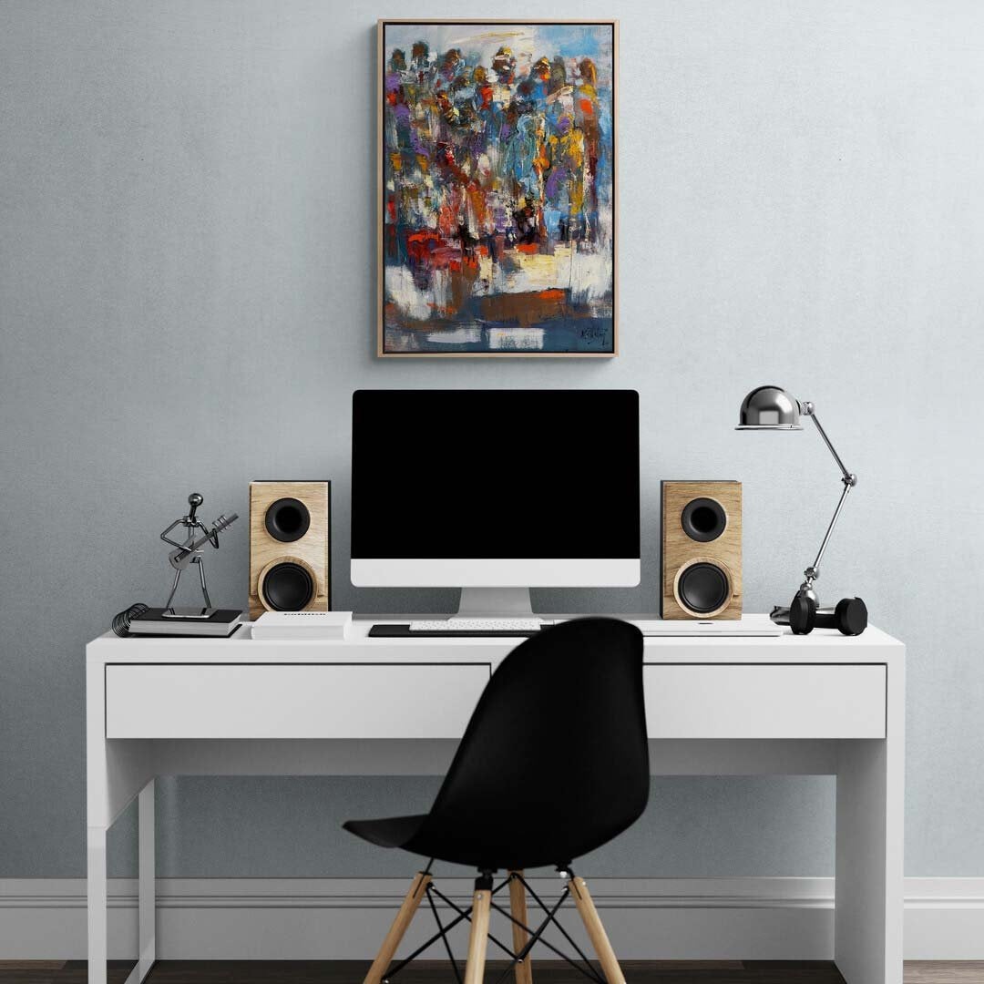 Soyut Ritmik Harmoni Yağlı Boya Tablosu