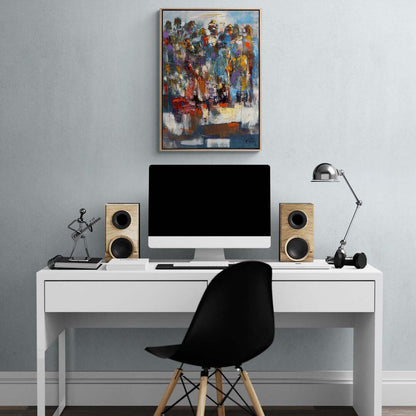 Soyut Ritmik Harmoni Yağlı Boya Tablosu