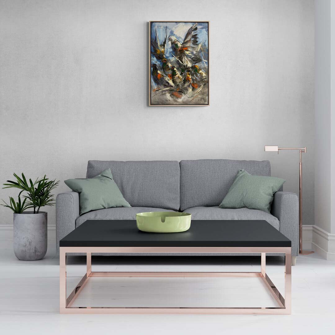 Güvercin Melodisi Yağlı Boya Tablosu