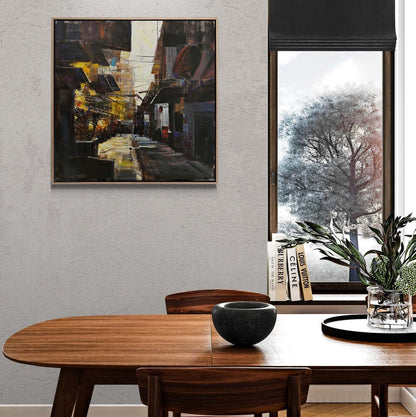 Tarihi Sokak İzleri Yağlı Boya Tablosu