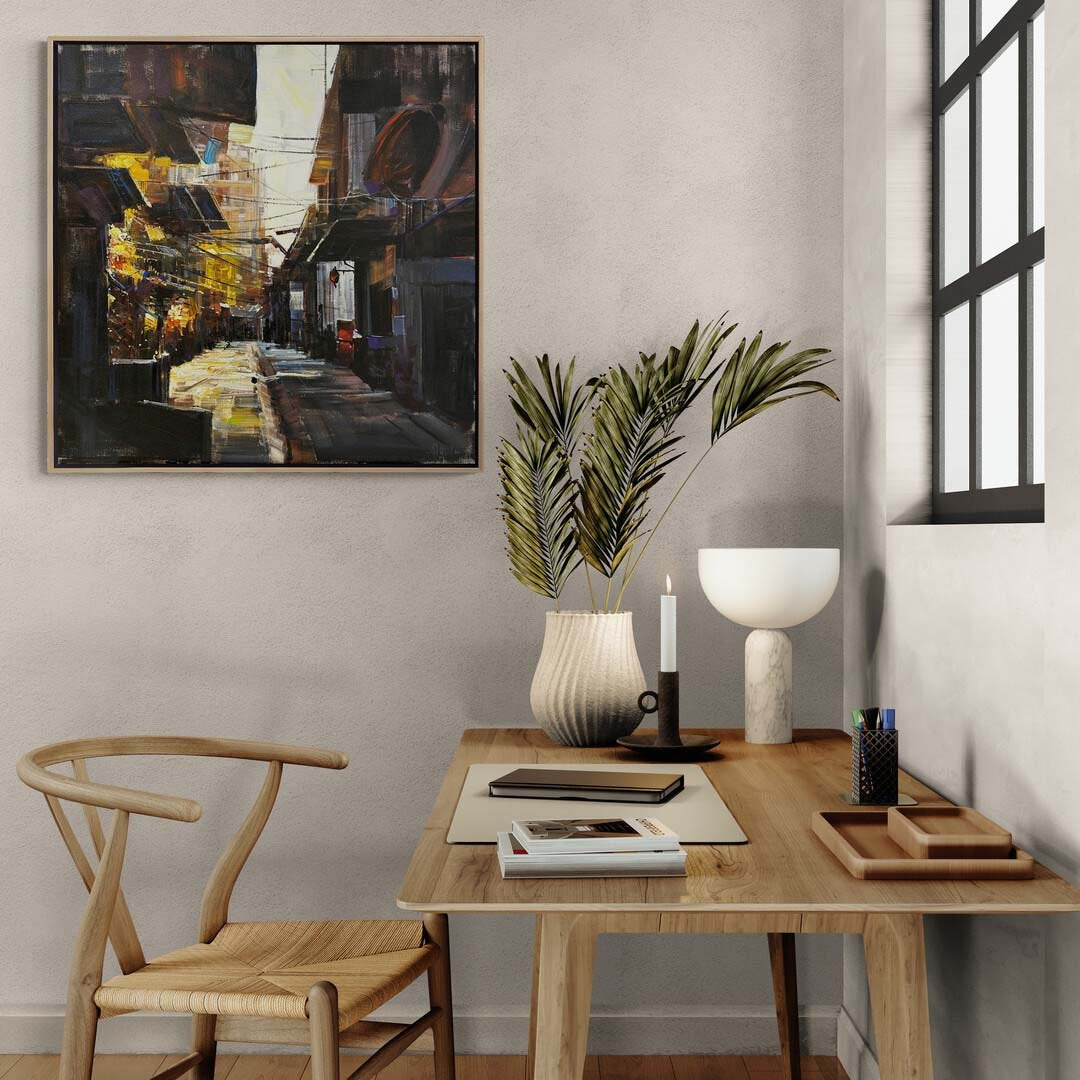 Tarihi Sokak İzleri Yağlı Boya Tablosu