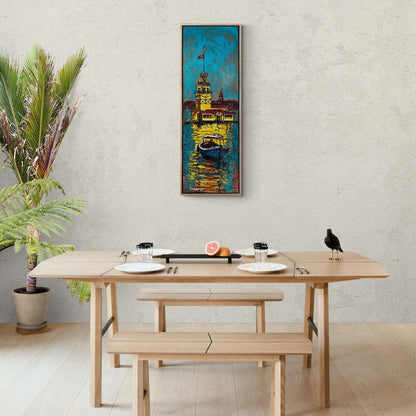 Kız Kulesi'nin Işıltısı Yağlı Boya Tablosu