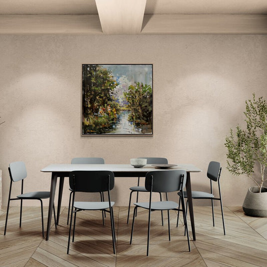 Serin Göl Kenarı Yağlı Boya Tablosu