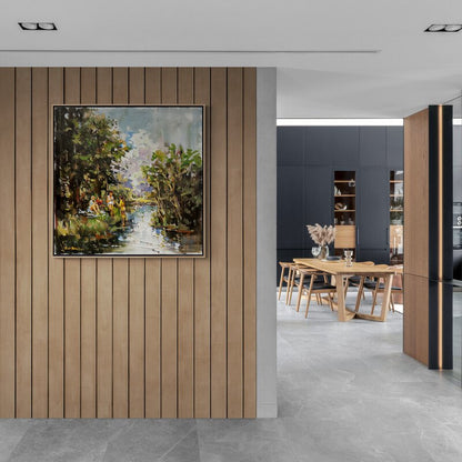 Serin Göl Kenarı Yağlı Boya Tablosu