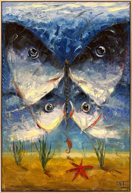 Sualtı Yaşamı Yağlı Boya Tablosu