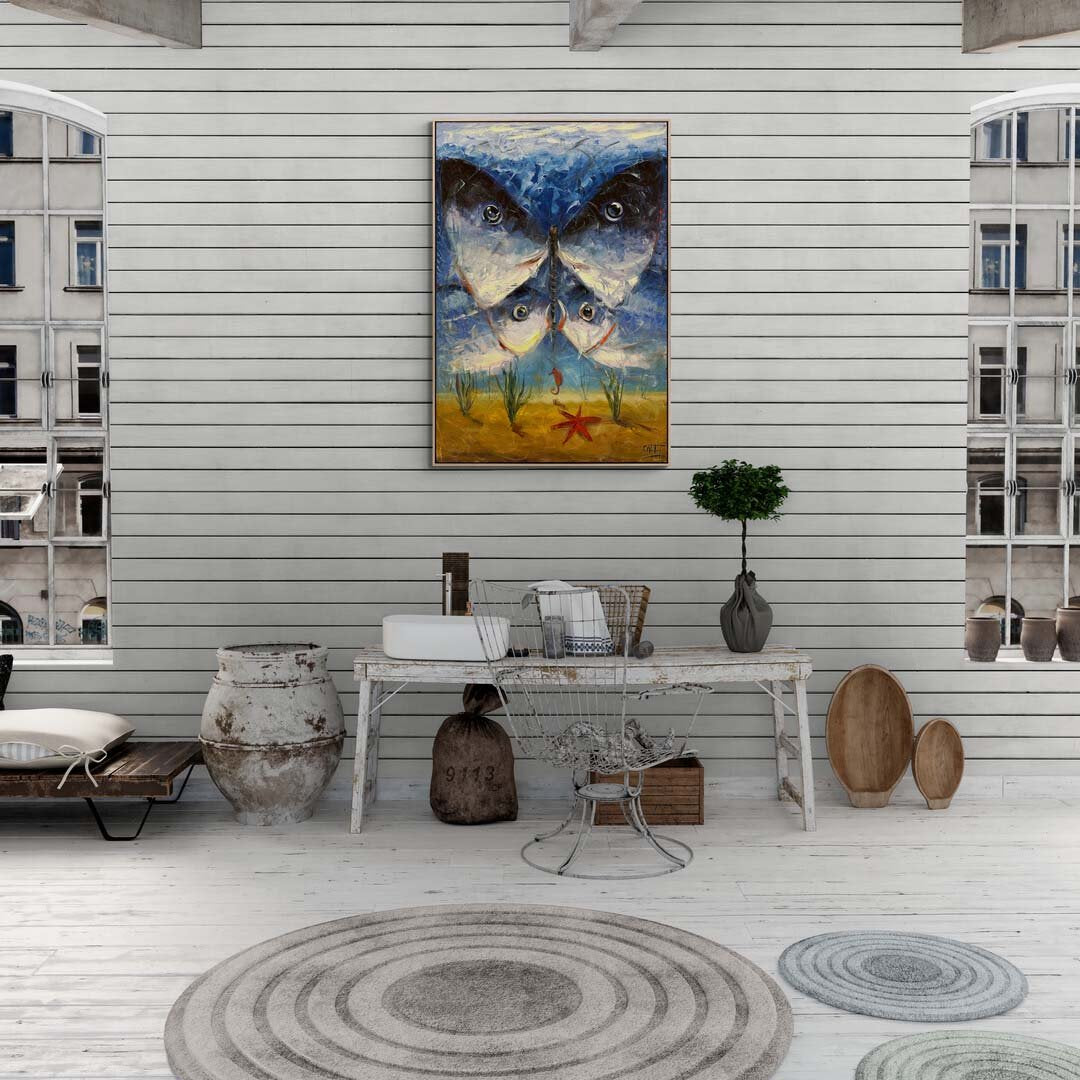 Sualtı Yaşamı Yağlı Boya Tablosu