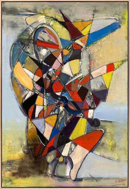 Geometrik Ahengi Yağlı Boya Tablosu