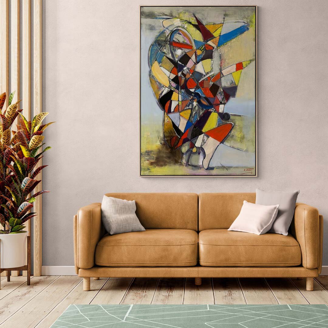 Geometrik Ahengi Yağlı Boya Tablosu