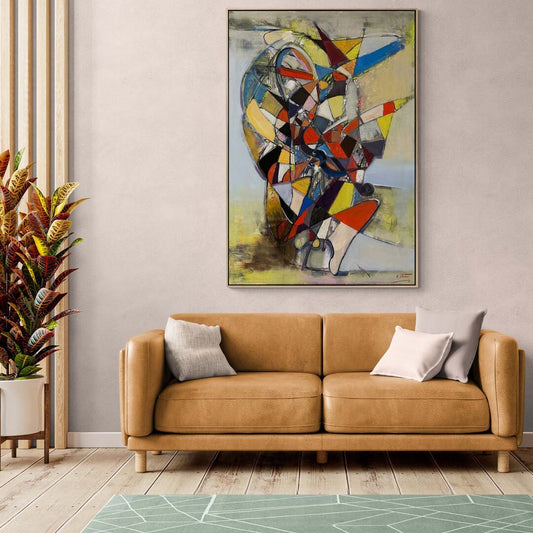 Geometrik Ahengi Yağlı Boya Tablosu