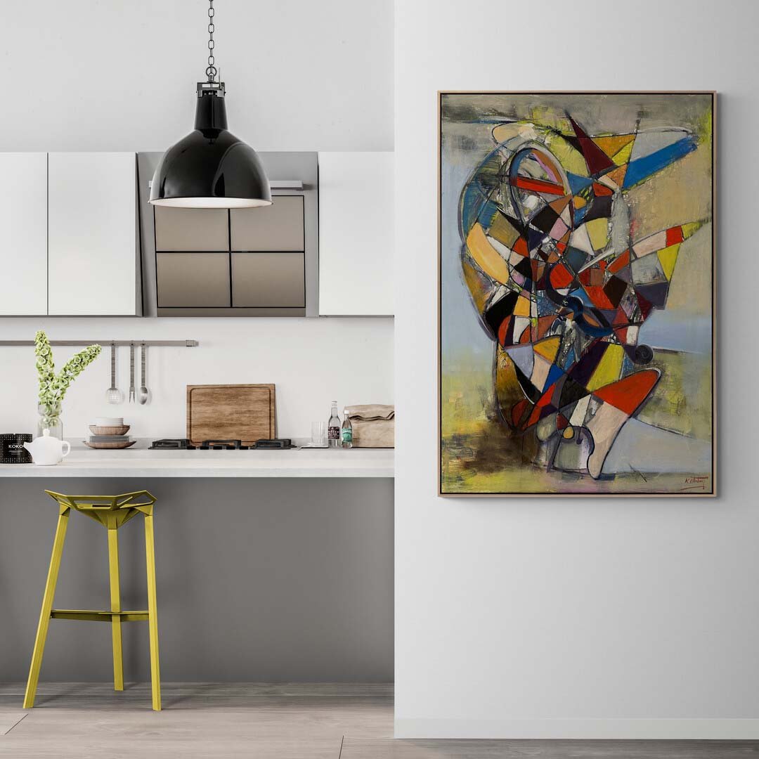 Geometrik Ahengi Yağlı Boya Tablosu