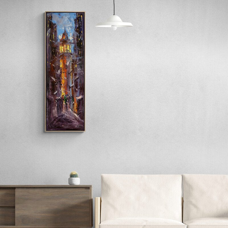 Galata'nın Kanat Çırpışları Yağlı Boya Tablosu