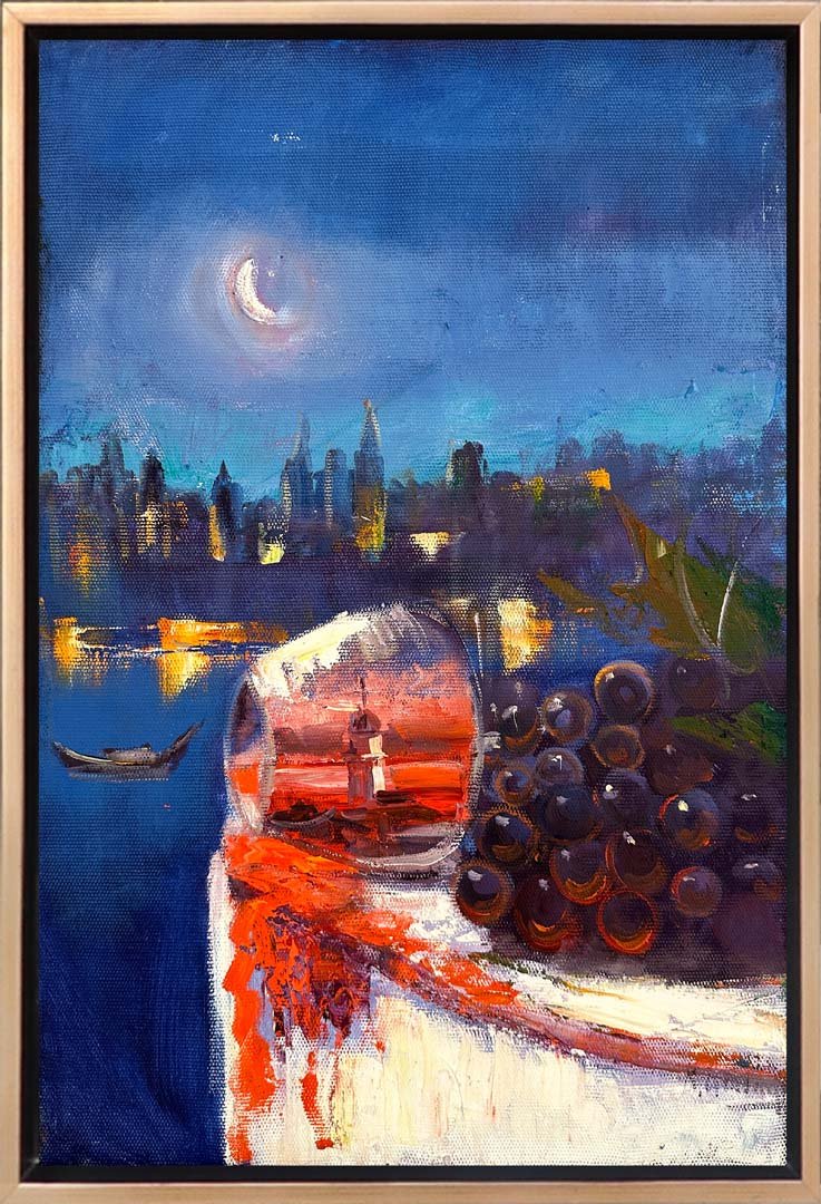 Kırmızı Şarap Rüyası Yağlı Boya Tablosu