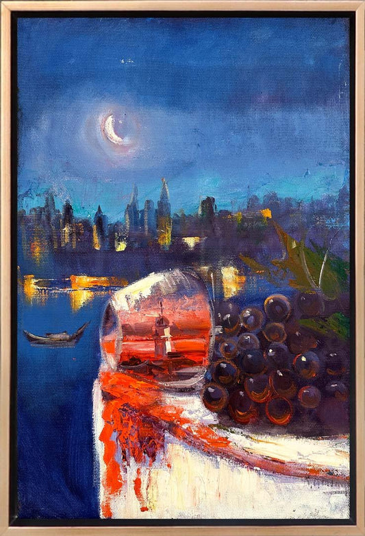 Kırmızı Şarap Rüyası Yağlı Boya Tablosu