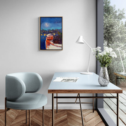 Kırmızı Şarap Rüyası Yağlı Boya Tablosu